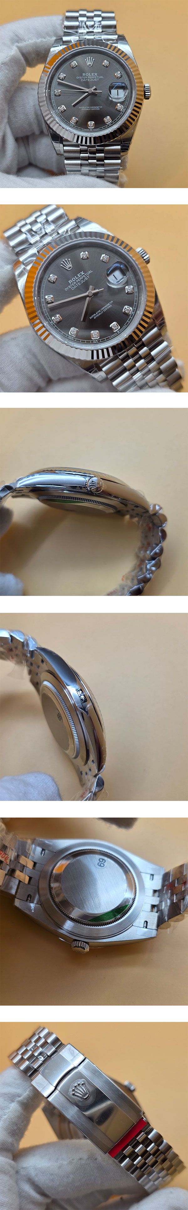 【VS工場】ロレックスコピー M126334-0006 デイトジャスト 41mm グレー 好評腕時計